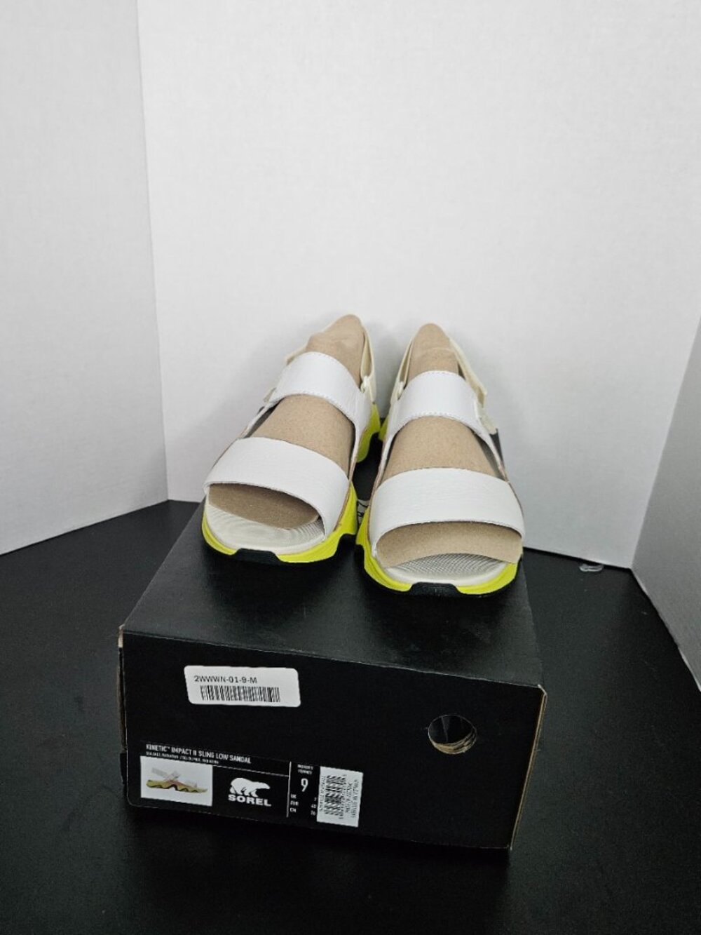 SOREL Kinetic Impact II Sling Sandals White Women’s Size 9